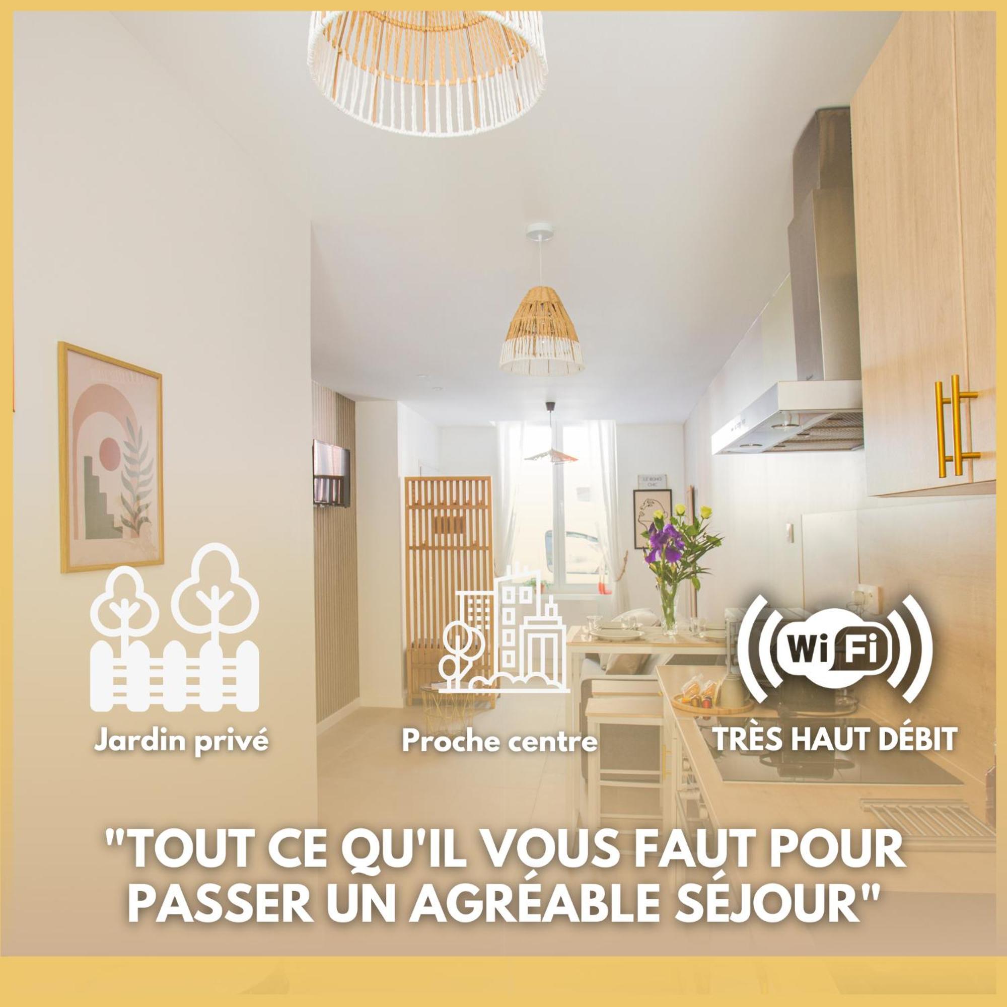 Ideal Pro & Couple - 2 Logements Theme Boho Chic Rdc & Dandy 1Er Etage - Quartier Calme - Jardin - Wifi Hd - Smart Tv - Parking Gratuit - Proche Centre & Transports - Ask Home Valenciennes Extérieur photo